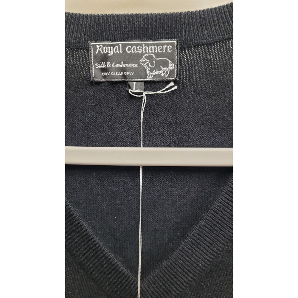 Royal Cashmere Silk & Cashmere Black Sweater Women's Size Large NWT - Picture 7 of 9